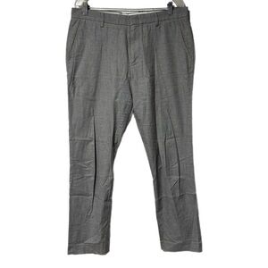 J. Crew Bowery Slim Fit Gray Dress Chino Flat Front Cotton Pants 34x32